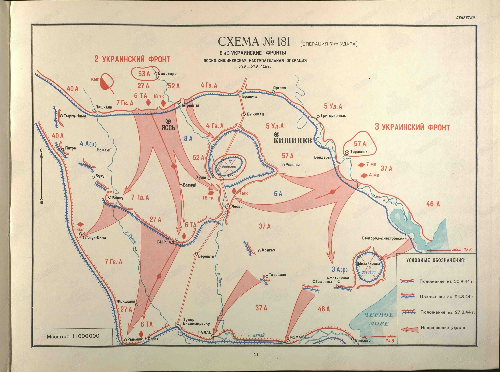 Ясско кишиневская операция карта